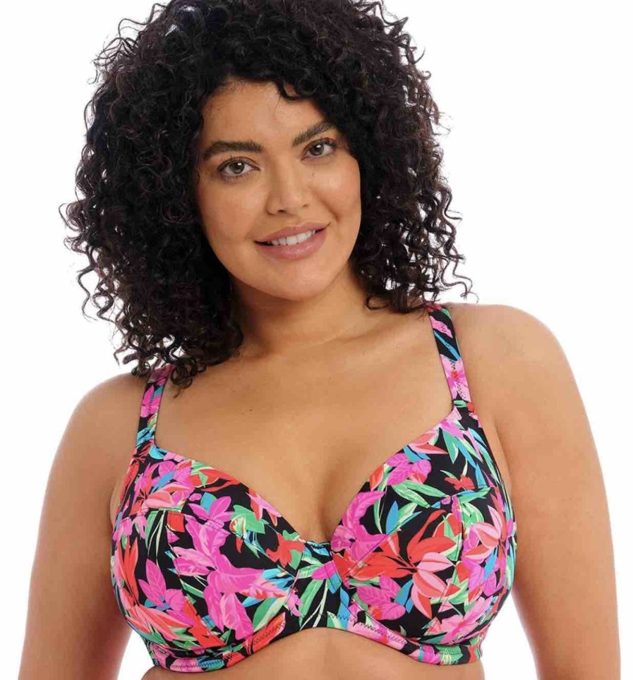 Swim Elomi Swim Plunge Bikinis | Savaneta Plunge Bikini Top