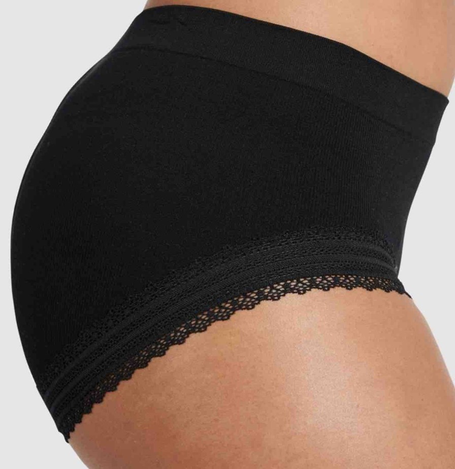 Lingerie Sans Complexe Briefs | Agathe Ribbed Full Coverage Short