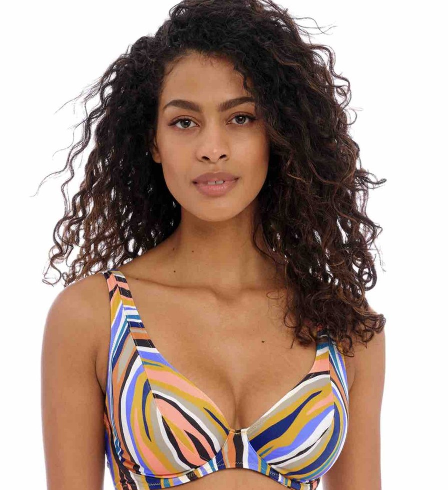 Swim Freya Swim Plunge Bikinis | Torra Bay High Apex Bikini Top