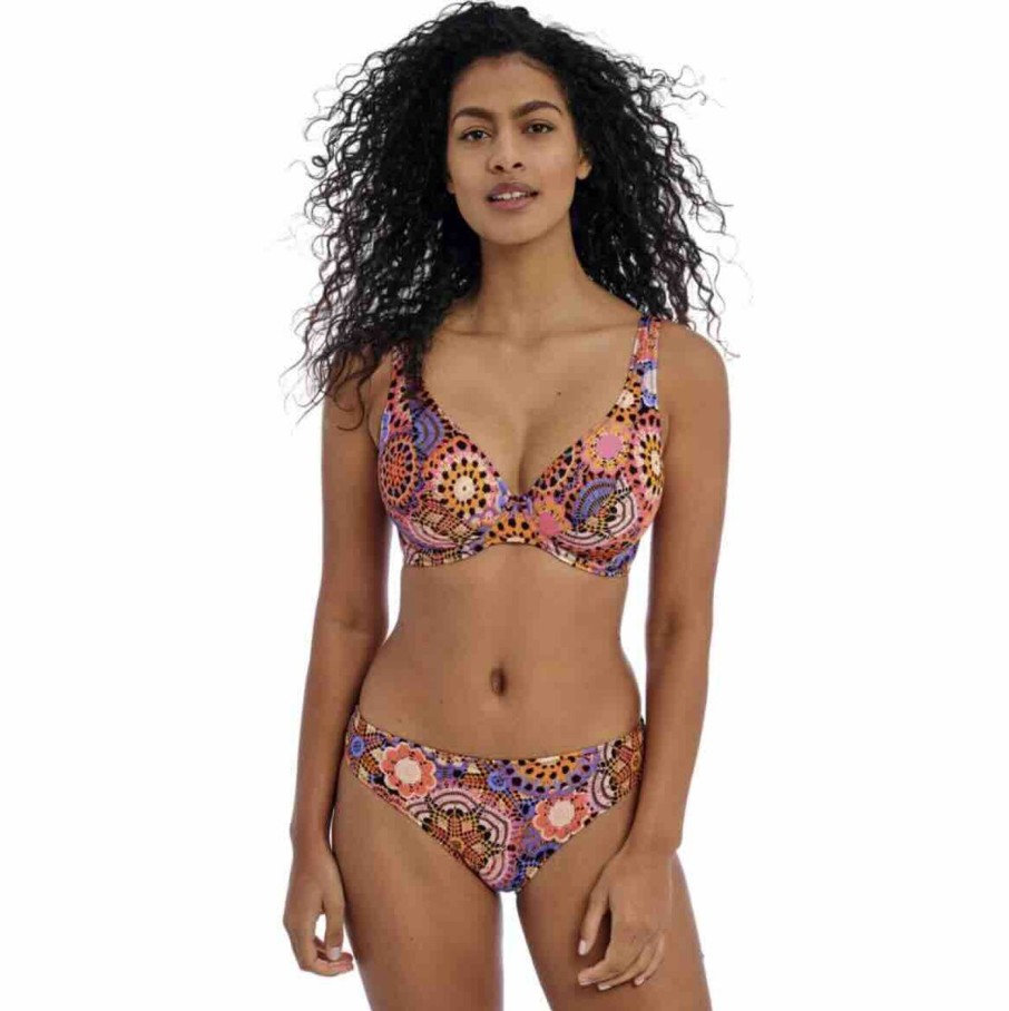 Swim Freya Swim Plunge Bikinis | Santiago Nights Uw High Apex Bikini Top