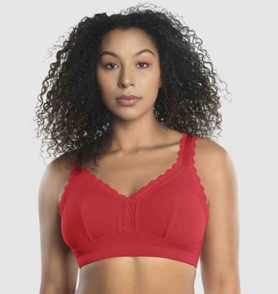 Lingerie Parfait Bralettes | Dalis Red Wireless Modal Bralette