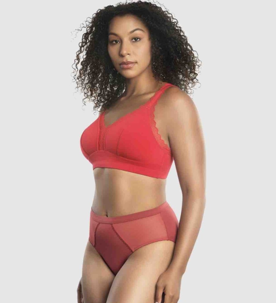 Lingerie Parfait Bralettes | Dalis Red Wireless Modal Bralette