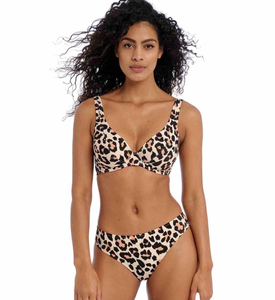 Swim Freya Swim Plunge Bikinis | Animal Instinct High Apex Bikini Top