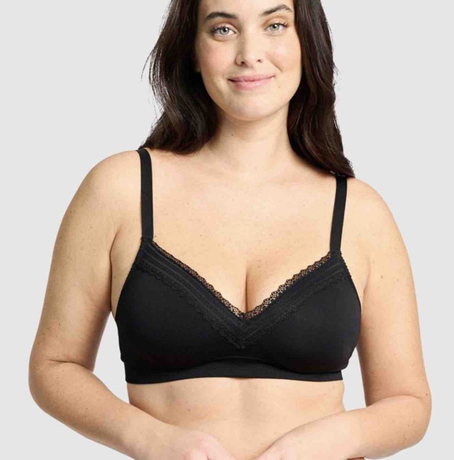 Lingerie Sans Complexe Wirefree Bras | Agathe Comfortable Padded Wirefree Bra With Lace