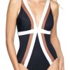 Swim Miraclesuit Control Swimsuits | Trilogy V Neck Underwired Tummy Control Swimsuit