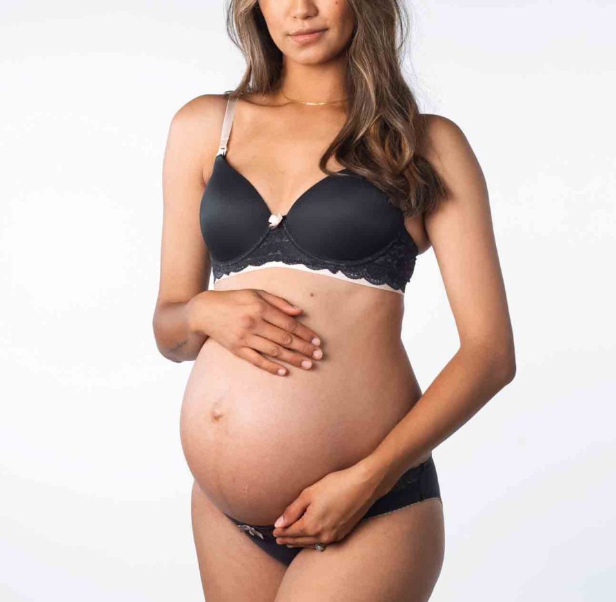 Maternity Hot Milk Flexiwire | Forever Yours Lace Black Flexiwire Nursing Bra