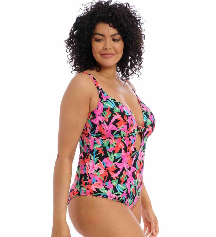 Swim Elomi Swim Plunge Swimsuits | Savaneta Wirefree Swimsuit