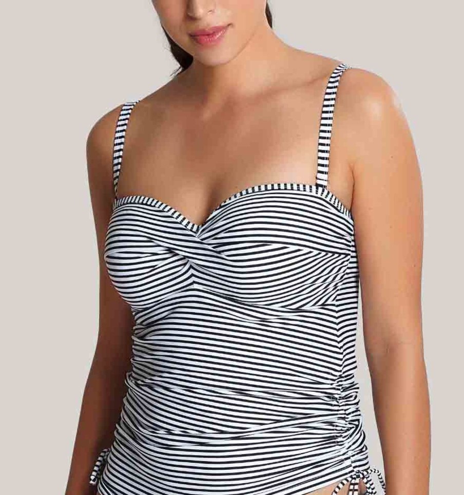 Swim Panache Bandeau Tankinis | Anya Stripe Bandeau Tankini Top