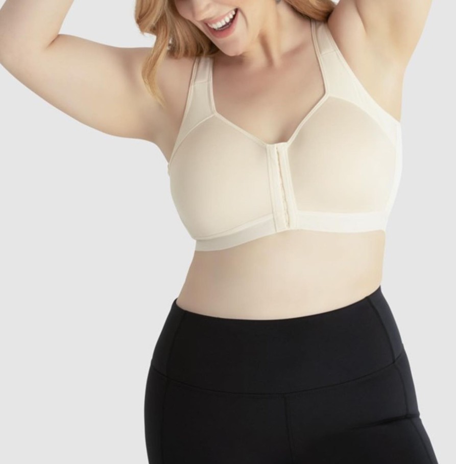 Lingerie Leading Lady Front Opening Bras | Lillian Wirefree Back Smoothing Front Close Bra