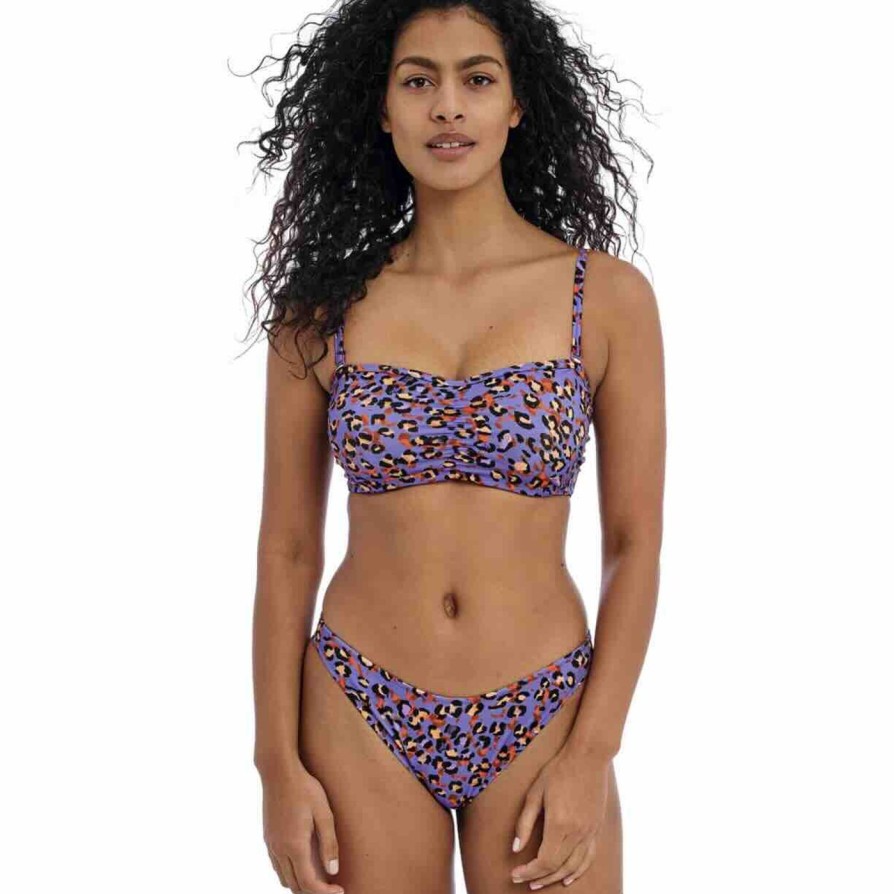 Swim Freya Swim Bikini Briefs | Santiago Nights Leopard High Leg Bikini Brief