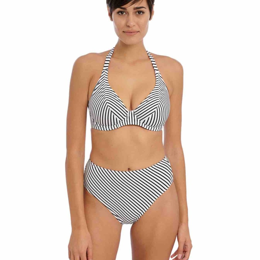 Swim Freya Swim Bikini Briefs | Jewel Cove Stripe High Waist/Leg Brief