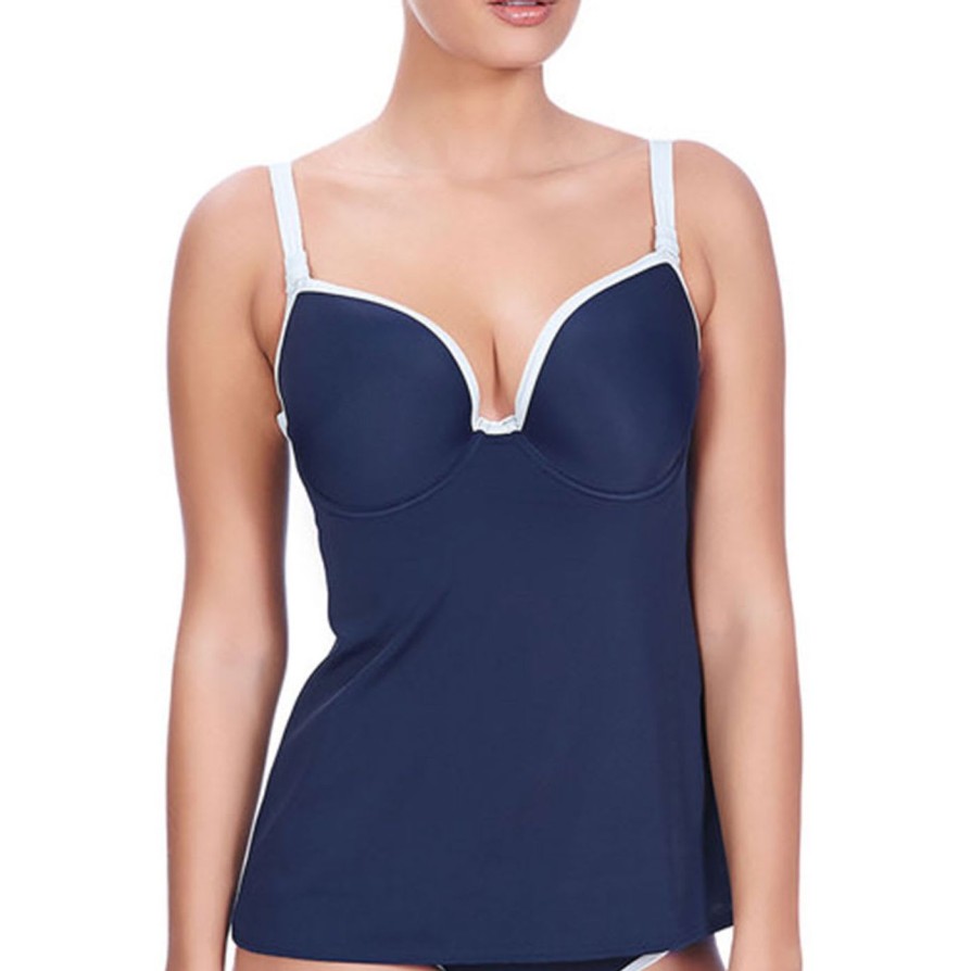 Swim Freya Swim Plunge Tankinis | In The Navy Deco Moulded Tankini Top