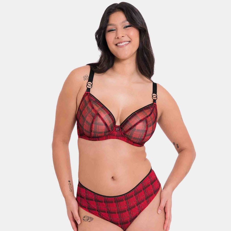 Lingerie Curvy Kate Plunge Bras | Lifestyle Plunge Bra Check Print