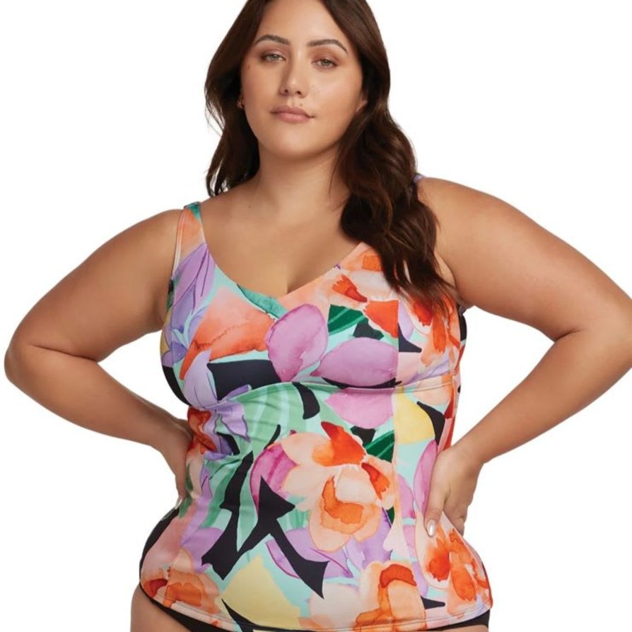 Swim Artesands Chlorine Resistant Tankinis | Natare Flo Turner Chlorine Resistant Tankini Top