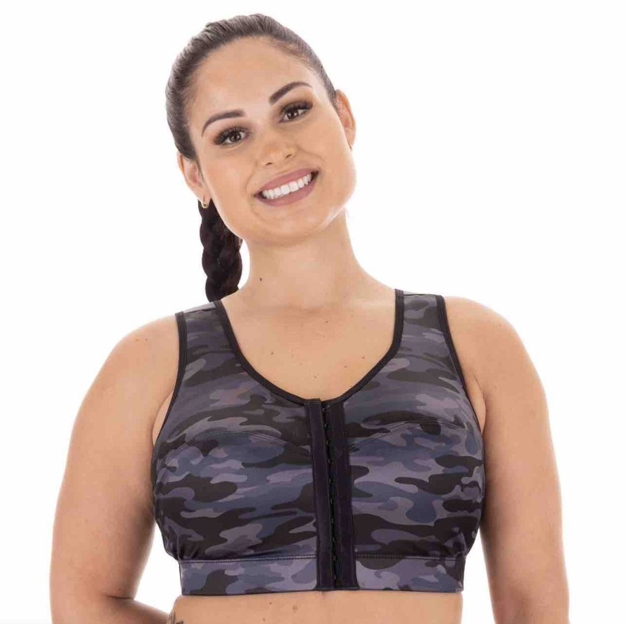 Sports ENELL High Impact | Enell Black Camo Sports Bra