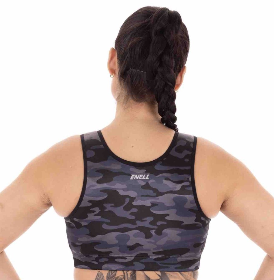 Sports ENELL High Impact | Enell Black Camo Sports Bra