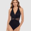 Swim Miraclesuit Control Swimsuits | Illusionists Wrapture Shaping Swimsuit With Mesh