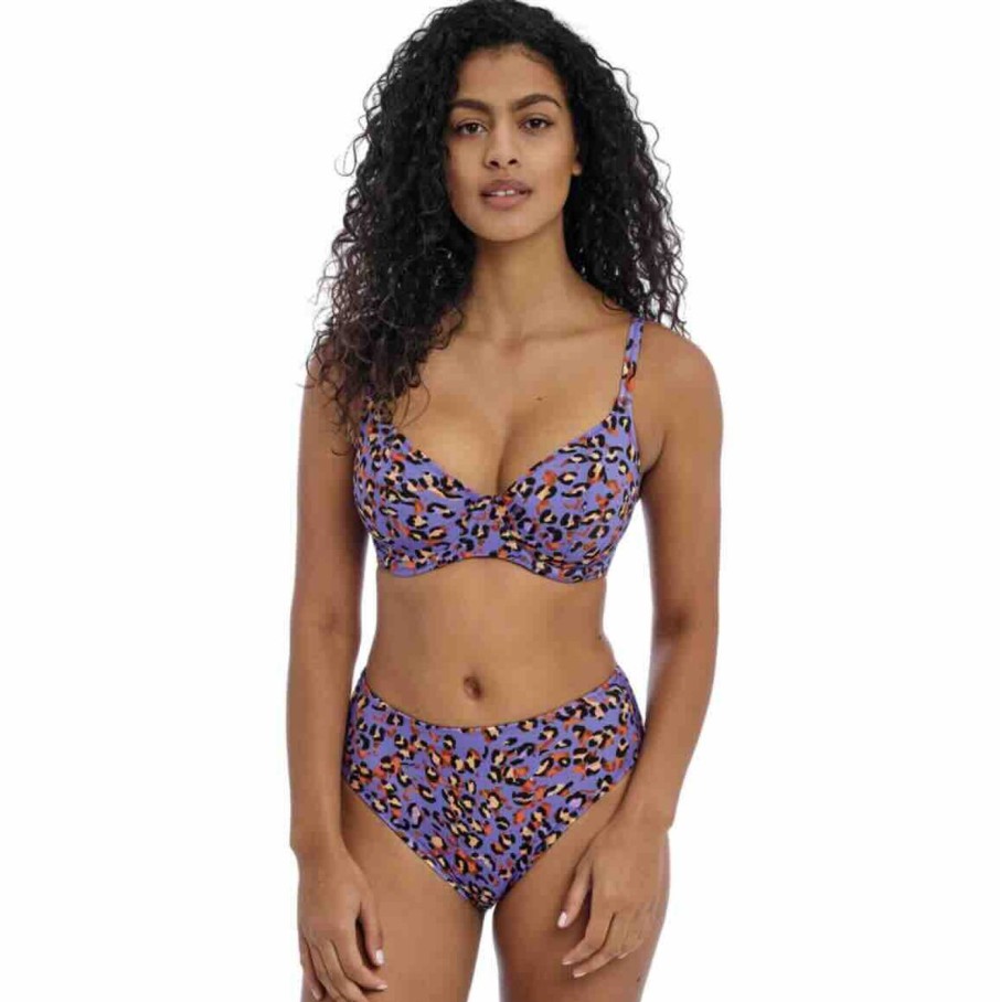 Swim Freya Swim Bikini Briefs | Santiago Nights Leopard High Waist Bikini Brief