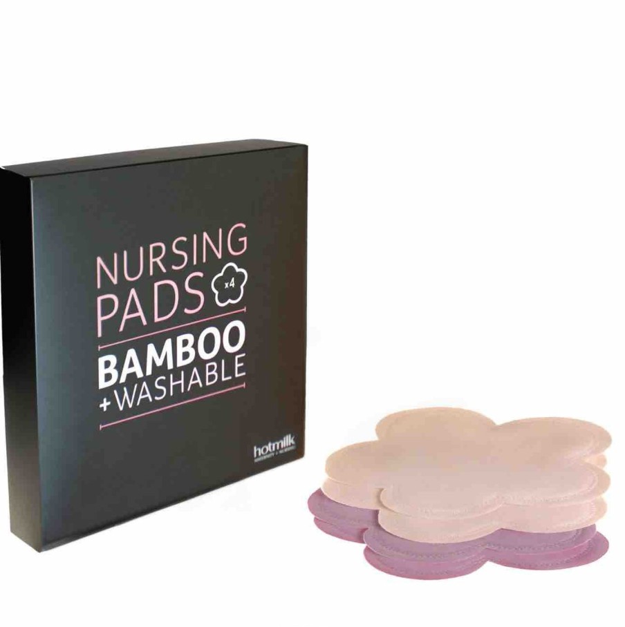 Maternity Hot Milk Nursing Pads | Bamboo Breast Pads 4 Pack